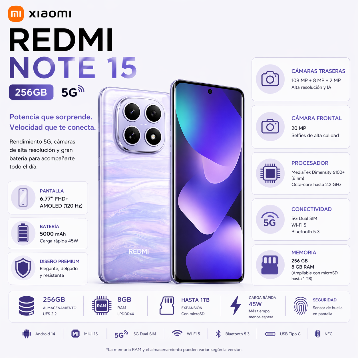 XIAOMI REDMI NOTE 15 256GB 5G