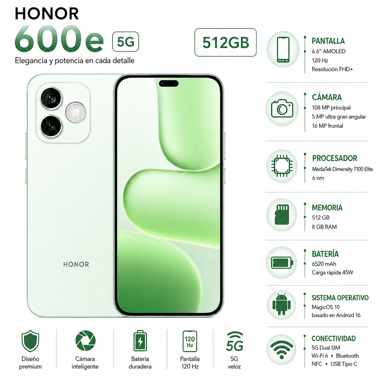 HONOR 600e 512GB 5G