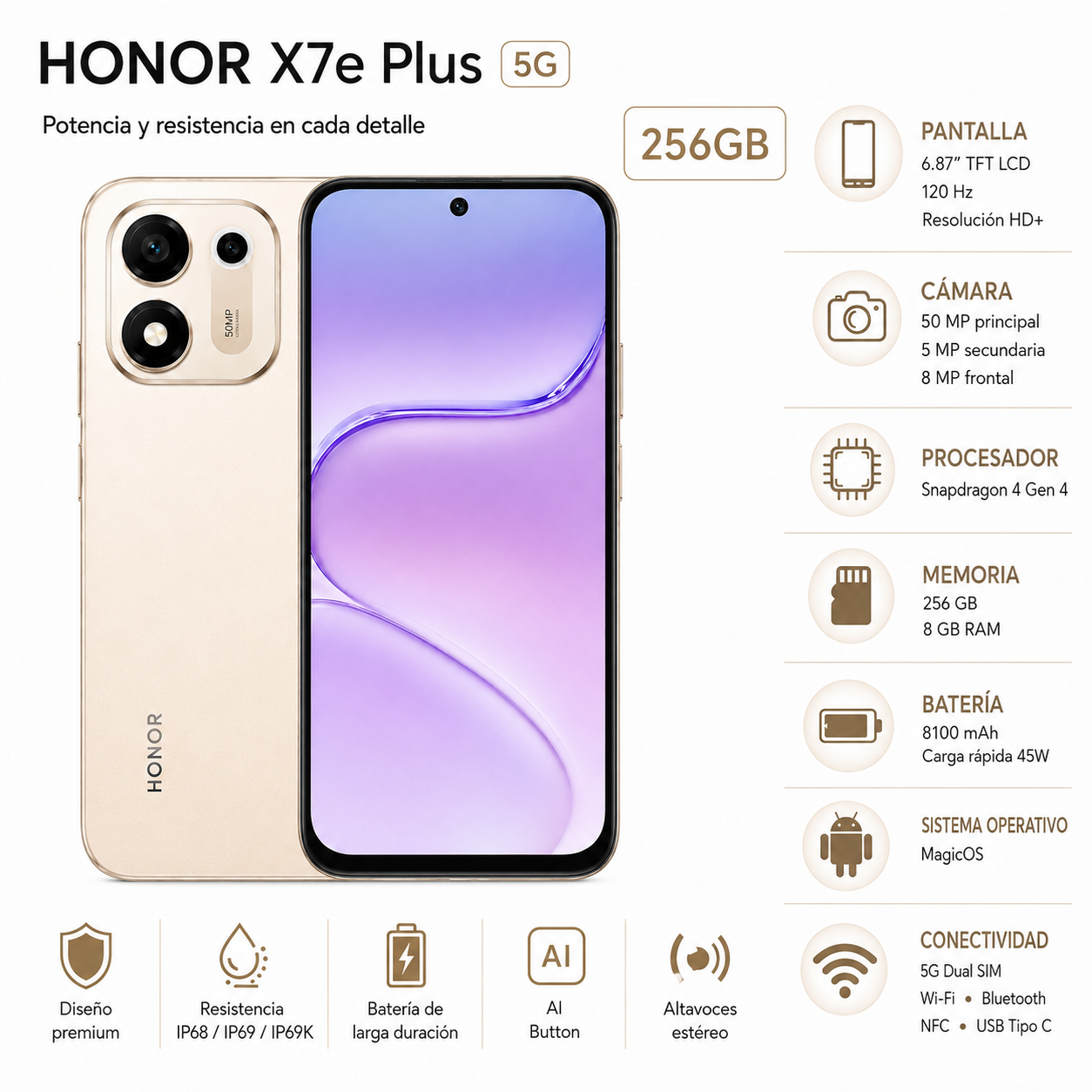 HONOR X7E PLUS 256GB 5G