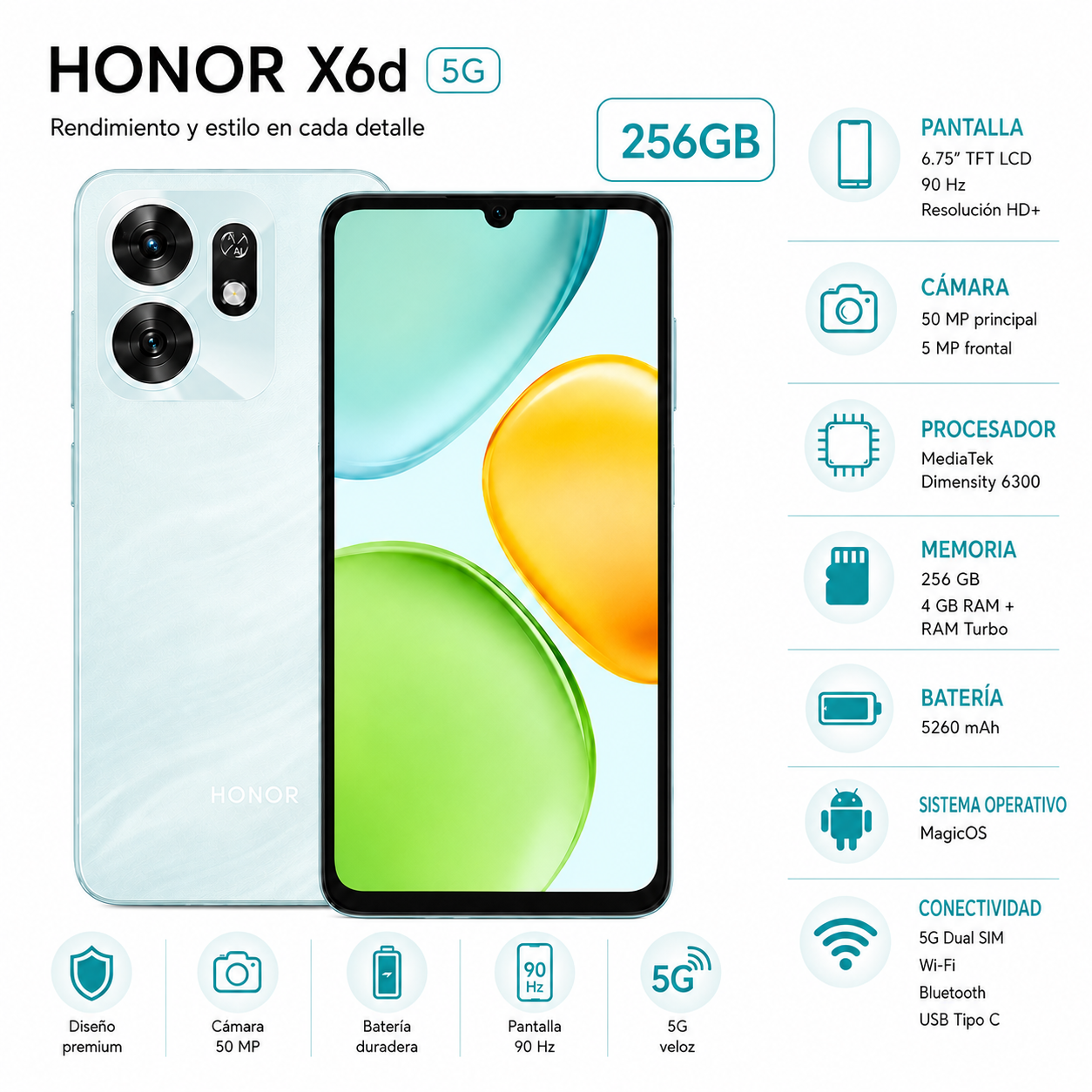 HONOR X6D 256GB 5G